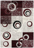 10' Red And White Abstract Runner Rug